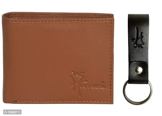 Hawai Men's Wallet Leather with Keychain (LWFM281_Tan)-thumb0