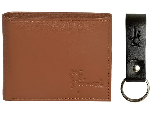 Hawai Men's Wallet Leather with Key Chain (LWFM275_Tan)