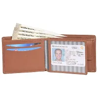 Hawai Genuine Leather Beige Colour Bi Fold Wallet for Men-thumb3