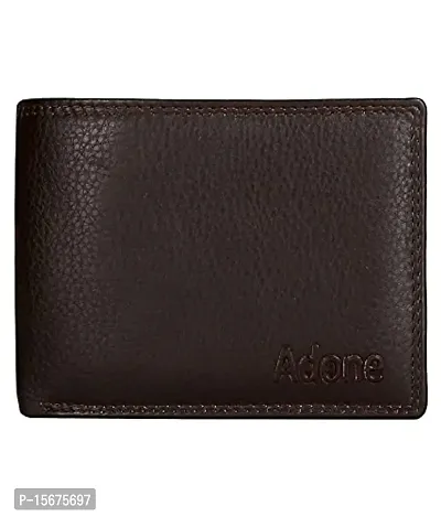 Adone Brown Colour Genuine Leather Note Case Wallet for Men-thumb0