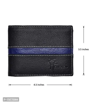 Hawai Genuine Leather Black Wallet for Men with Photo Id Window and Multiple Card Slots-thumb5