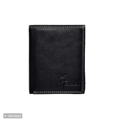 Hawai Men Black Genuine Leather Wallet (12 Card Slots)-thumb0