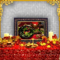 Hawai Lord Baidyanath Shiva Ling Designer Wall Hanging Engineered Wood Photo Frame for Worship Use 8.5x7inch SFDI294BLKFRM-thumb1