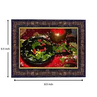 Hawai Lord Baidyanath Shiva Ling Designer Wall Hanging Engineered Wood Photo Frame for Worship Use 8.5x7inch SFDI294BLKFRM-thumb2