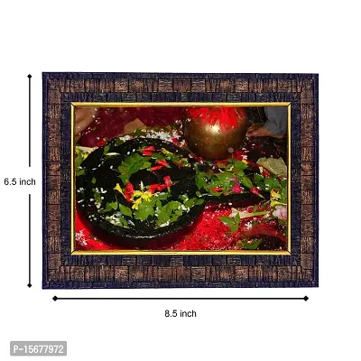 Hawai Lord Baidyanath Shiva Ling Designer Wall Hanging Engineered Wood Photo Frame for Worship Use 8.5x7inch SFDI294BLKFRM-thumb3