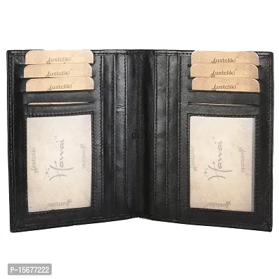 Hawai Genuine Leather Black Wallet for Men (6 Card Slots)-thumb3