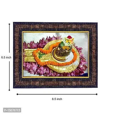 Hawai Lord Kasi Vishwanath Shivaling Designer Wall Hanging Engineered Wood Photo Frame for Worship Use 8.5x7inch SFDI299BLKFRM-thumb3