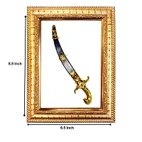 Hawai Feng Shui Mahavastu Remedies Wooden Framed Golden Victory Sword Photo for Home Office Business Place SFDI235GLDFRM-thumb1