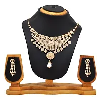 Hawai Traditional Golden Stone Embossed Necklace Set-thumb2