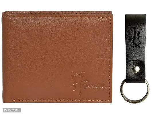 Hawai Men's Wallet Leather with Key Chain (LWFM275_Tan)-thumb0