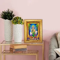 Hawai Goddess Dhana Laxmi Designer Wall Hanging Engineered Wood Photo Frame for Worship Use 8.5x7inch SFDI286GLDFRM-thumb4