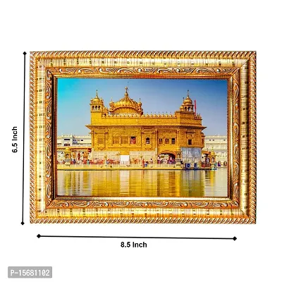 Hawai Feng Shui Mahavastu Remedies Wooden Framed Golden Temple Photo for Home Office Business Place SFDI216GLDFRM-thumb2