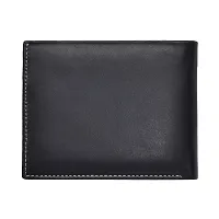 Hawai Genuine Leather Black Bi-Fold Men Wallet with Photo Id Window and Multiple Card Slots-thumb4