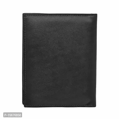 Hawai Genuine Leather Black Passport Holder for Men and Women with Multiple Card Slot and Photo ID Window-thumb3