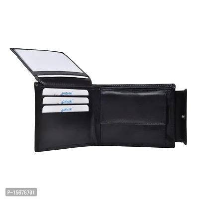 Hawai Men Black Genuine Leather Wallet (6 Card Slots)-thumb3