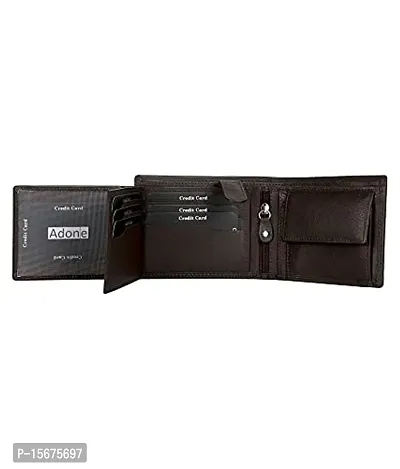 Adone Brown Colour Genuine Leather Note Case Wallet for Men-thumb3