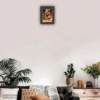 Hawai Bageshwar Dham Balaji Hanuman Designer Wall Hanging Engineered Wood Photo Frame for Worship Use 8.5x7inch SFDI292BLKFRM-thumb4