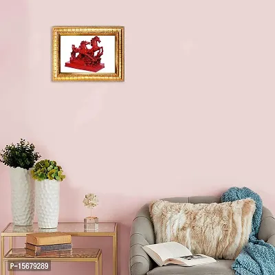 Hawai Feng Shui Mahavastu Remedies Wooden Framed Red Two Running Victory Horses Photo for Home Office Business Place SFDI209GLDFRM-thumb5