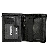 Adone Black Colour Genuine Leather Note Case Wallet for Men-thumb1