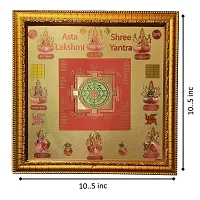 Hawai 24k Gold Plated Ashta Laxmi Shree Yantra for Home Office Business Place Worship Use 10.5x10.5 Inches-thumb2