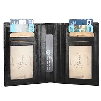 Hawai Genuine Leather Black Wallet for Men (6 Card Slots)-thumb3