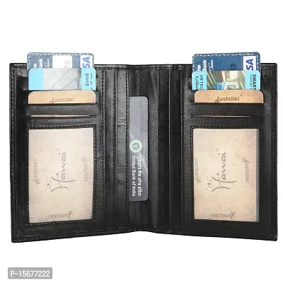 Hawai Genuine Leather Black Wallet for Men (6 Card Slots)-thumb4