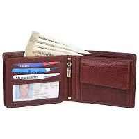 Hawai Genuine Leather Brown Colour Bi Fold Wallet for Men-thumb2