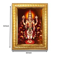 Hawai Lord Dhanvantari Designer Wall Hanging Engineered Wood Photo Frame for Worship Use 8.5x7inch SFDI287GLDFRM-thumb2