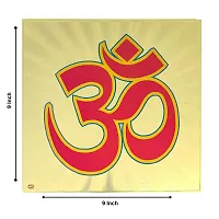 Hawai Om 24k Gold Plated Poster Photo for Home Office Puja Ghar Worship use 23x23cm SFDI00199_NOF-thumb4