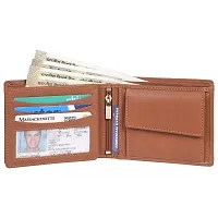 Hawai Genuine Leather Beige Colour Bi Fold Wallet for Men-thumb2