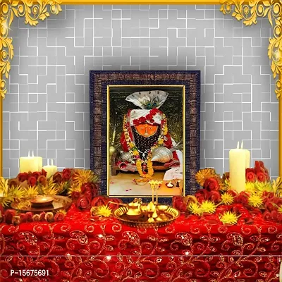 Hawai Bageshwar Dham Balaji Hanuman Designer Wall Hanging Engineered Wood Photo Frame for Worship Use 8.5x7inch SFDI292BLKFRM-thumb2