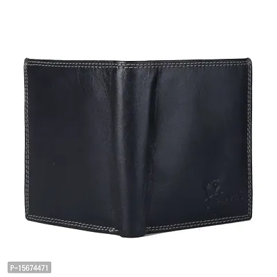 Hawai Men Black Genuine Leather Wallet (8 Card Slots)-thumb4