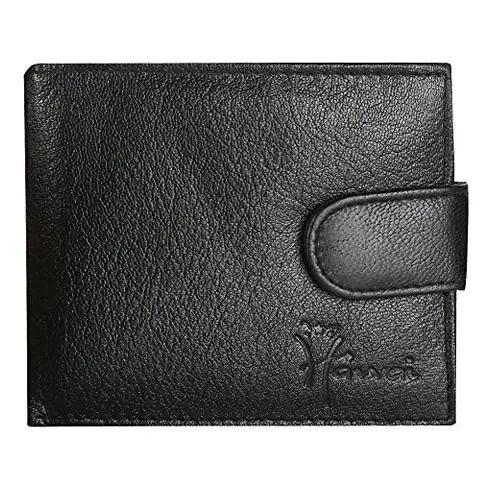 Hawai Men Black Genuine Leather Wallet??(4 Card Slots)