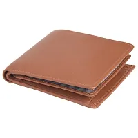 Hawai Genuine Leather Beige Colour Bi Fold Wallet for Men-thumb1