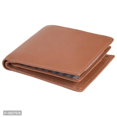 Hawai Genuine Leather Beige Colour Bi Fold Wallet for Men-thumb2