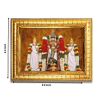 Hawai Lord Venkateswara Designer Wall Hanging Engineered Wood Photo Frame for Worship Use 8.5x7inch SFDI291GLDFRM-thumb2