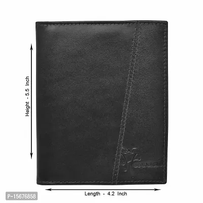 Hawai Genuine Leather Black Passport Holder for Men and Women with Multiple Card Slot and Photo ID Window-thumb4