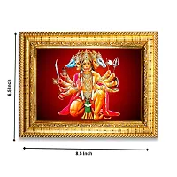 Hawai Pancha Mukhi Hanuman Designer Wall Hanging Engineered Wood Photo Frame for Worship Use 8.5x7inch SFDI273GLDFRM-thumb1