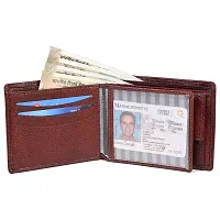 Hawai Genuine Leather Brown Colour Bi Fold Wallet for Men-thumb3