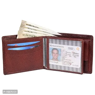 Hawai Genuine Leather Brown Colour Bi Fold Wallet for Men-thumb4