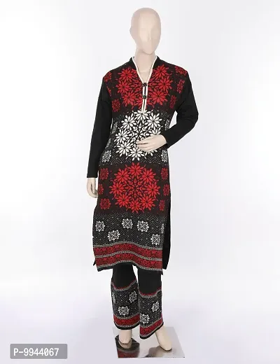 Stylish Fancy Multicoloured Wool Kurta With Bottom Wear Set For Women-thumb0