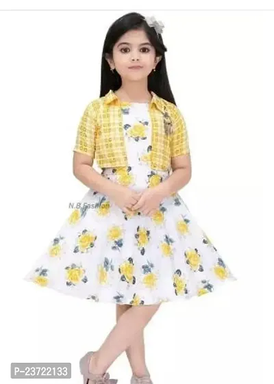 Stylish Cotton Blend Frocks For Girl-thumb0