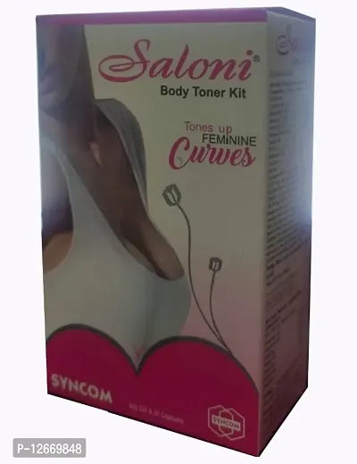 Saloni Body Tonying Breast Cream For Girl And Woman Pack of 1 Saloni body toner kit tones up Feminine curues Women breast Massager 60g gel + 30 Capsules-thumb4