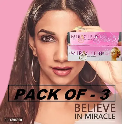 Miracle  Shine and Glow Cream 15 gm in many saver packs Pack of - 3