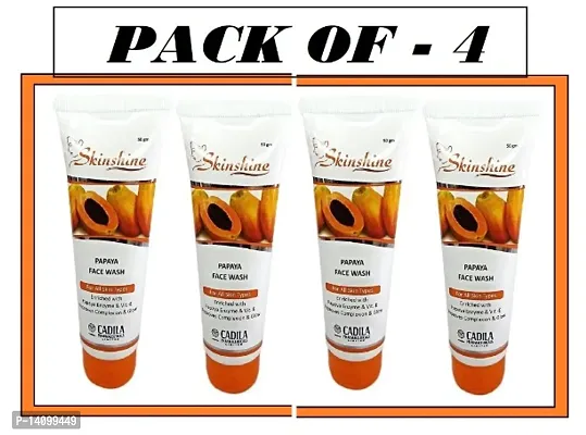 CADILA Skinshine Papaya Facewash - Pack of 4