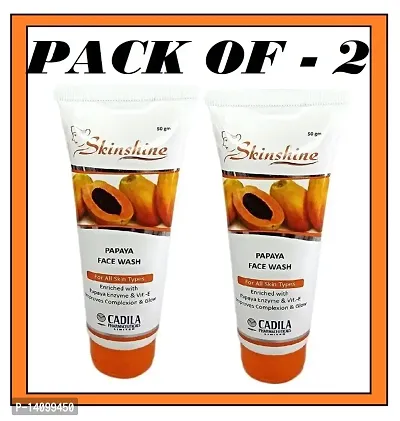 CADILA Skinshine Papaya Facewash - Pack of 2