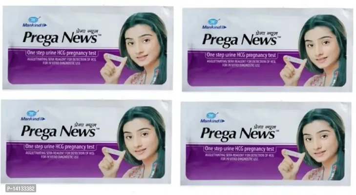 Prega News One Step Urine HCG Pregnancy Test Kit Device (Pack of 4)-thumb0