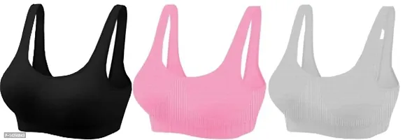 Air Bra for Girls and Women Grey;Black;Pink Pack of 3