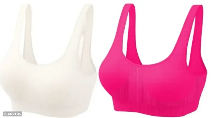 Air Bra for Girls and Women White;Pink Pack of 2-thumb0