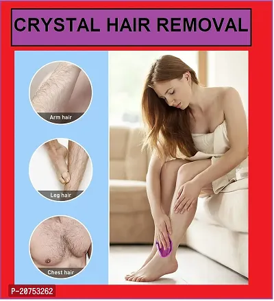 Crystal Hair Remover for Women and Men Upgraded Nano-crystalline Dots Technology Crystal Hair Eraser for Women Painless Hair Remover for Women Reusable Painless Hair Removal Stone (Multicolor)-thumb0